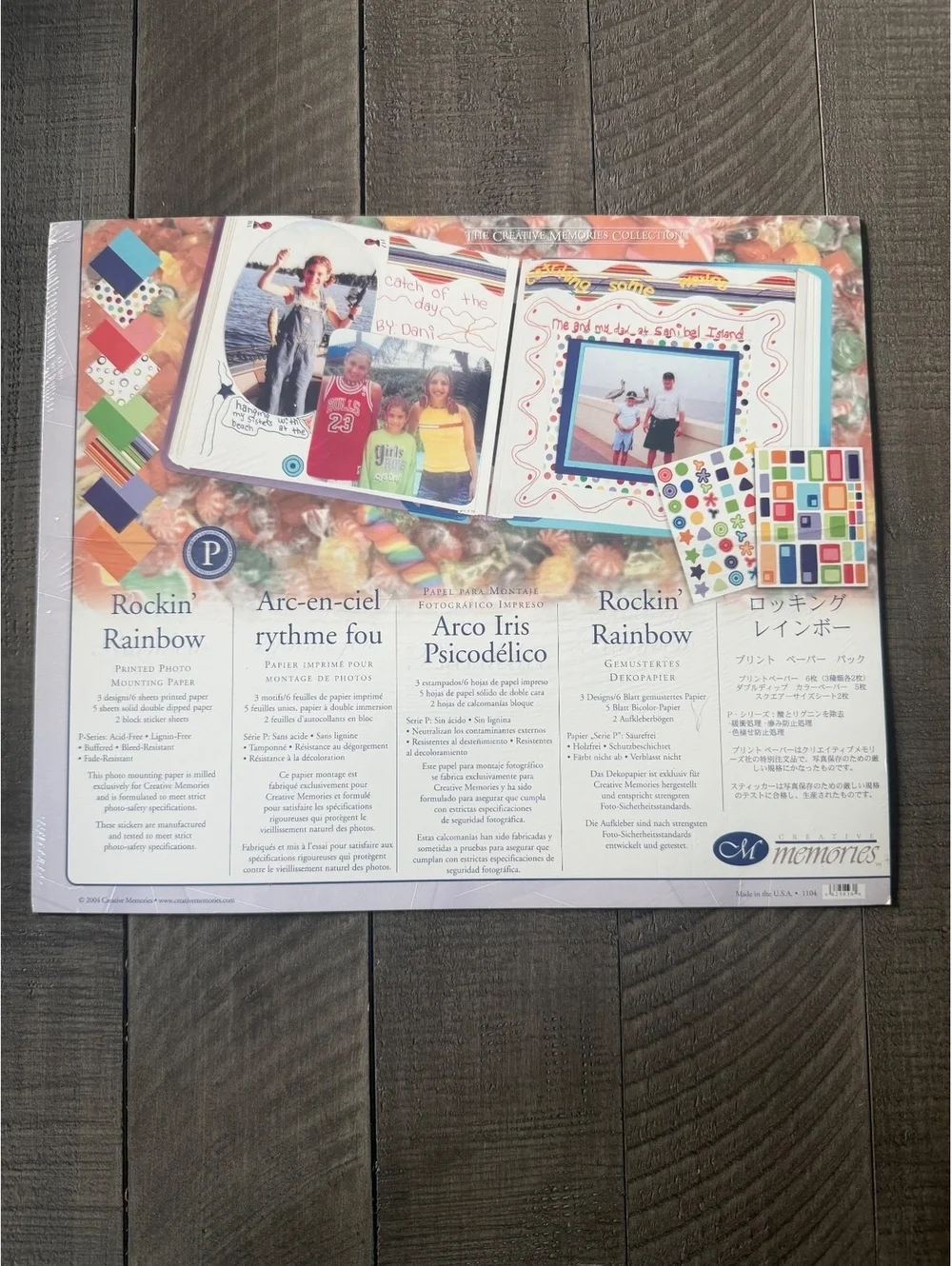 Creative Memories Rockin’ Rainbow Printed Photo Mounting Paper from 2004